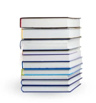 Books on white Foto stock