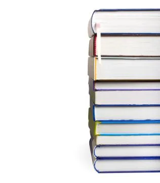 Books on white Foto stock
