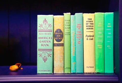 In the bookshelf corner Stock Photos