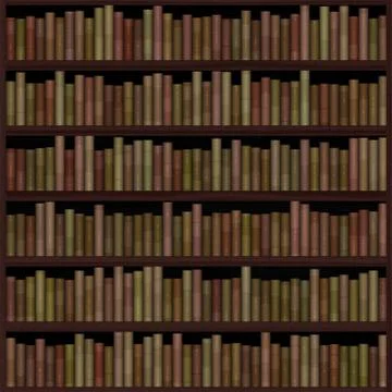 Bookshelf generated hires texture Stock Illustration