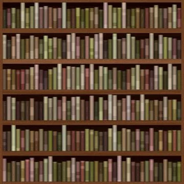 Bookshelf generated hires texture Stock Illustration