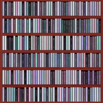 Bookshelf generated hires texture Stock Illustration