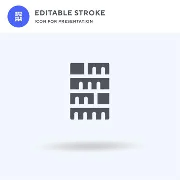 Bookshelf icon vector, filled flat sign, solid pictogram isolated on white, l Illustrazione stock