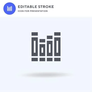 Bookshelf icon vector, filled flat sign, solid pictogram isolated on white, l Stock Illustration