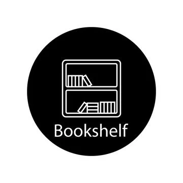 Bookshelf icon vector Stock Illustration