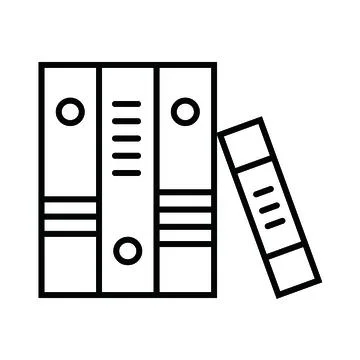 Bookshelf icon vector isolated on white background for your web Stock Illustration