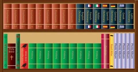 Bookshelf Stock-Illustration