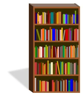Bookshelf Stock Illustration