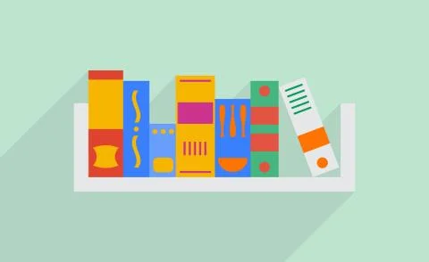 Bookshelf. Stock Illustration
