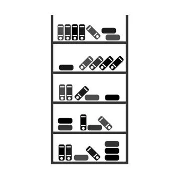 Bookshelf. Stock Illustration