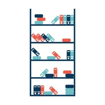 Bookshelf. Stock Illustration