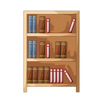 Bookshelf illustration Stock Illustration