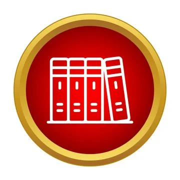 Bookshelf line icon representing data organization and storage Stock Illustration