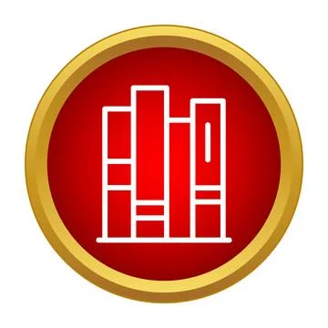 Bookshelf line icon representing education and knowledge Illustration