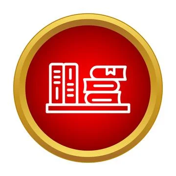 Bookshelf line icon representing knowledge and education Stock Illustration