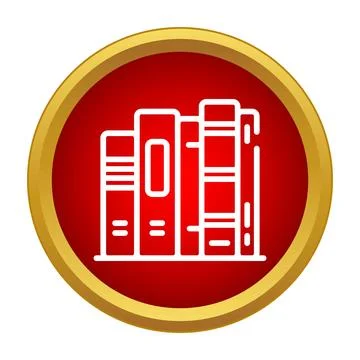 Bookshelf line vector icon for learning and education 스톡 일러스트