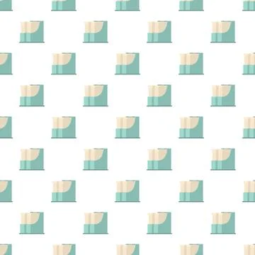 Bookshelf with open books seamless pattern background イラスト素材