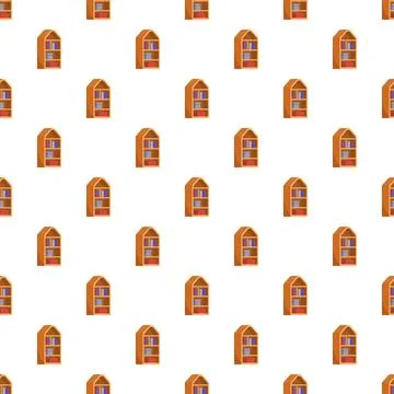 Bookshelf pattern creating a seamless background design Stock Illustration