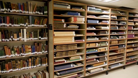 Bookshelf Track in Stock Footage 117848186