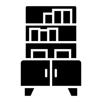 Bookshelf Vector Icon Design Illustration Stock Illustration