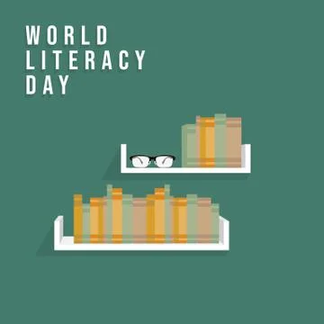 Bookshelf vector illustration Stock Illustration