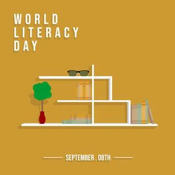 Bookshelf vector illustration Stock Illustration