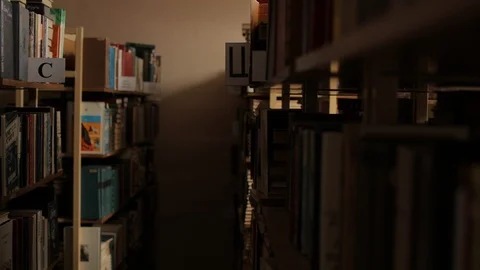 Bookshelfs Video stock 126478627