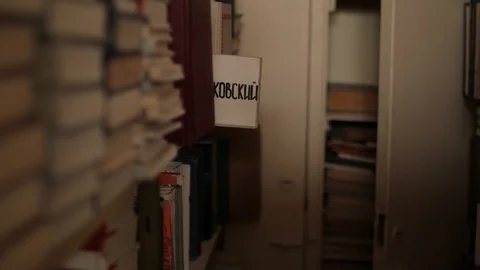 Bookshelfs Video stock 126478753