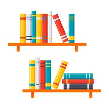 Bookshelves Vector Icon Stock Illustration