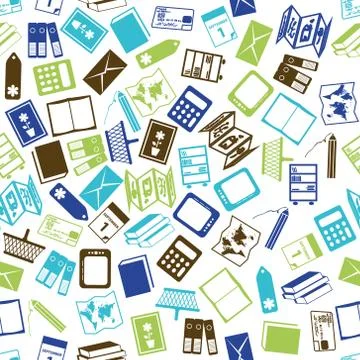 Bookshop seamless pattern Stock Illustration