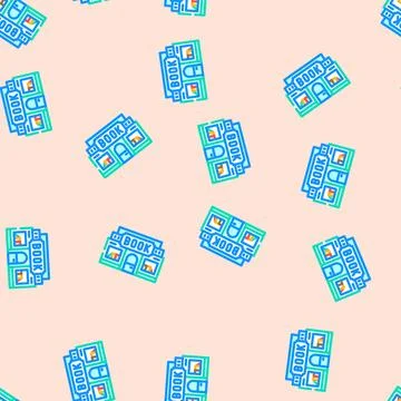 Bookshop shop vector seamless pattern Stock Illustration