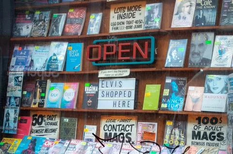 Bookshop Window Display Stock Photos