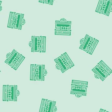 Bookstall shop glyph seamless pattern Stock Illustration