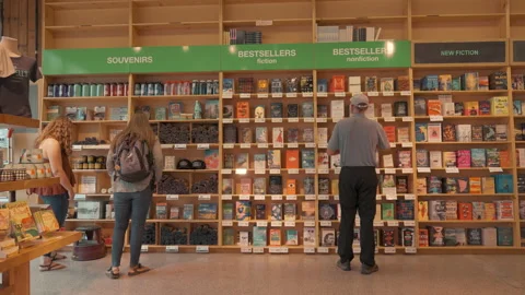 Bookstore 1 Video stock 233216451