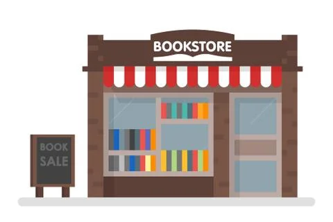 Bookstore Front Vector Illustration 库存插图
