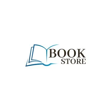 Bookstore Logo template. Design logo open book. Stock Illustration