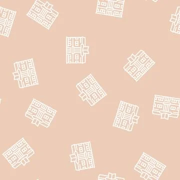 Bookstore shop line seamless pattern Stock Illustration