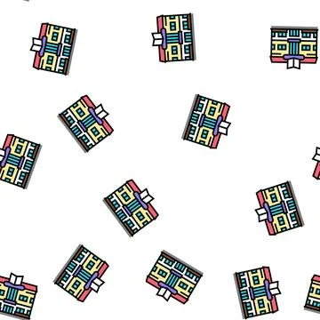 Bookstore shop vector seamless pattern Illustrazione stock
