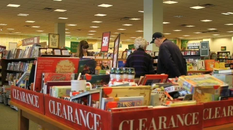 Bookstore Shoppers Stock Footage 593307