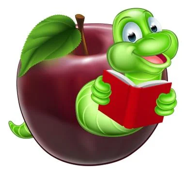 Bookworm concept Stock Illustration