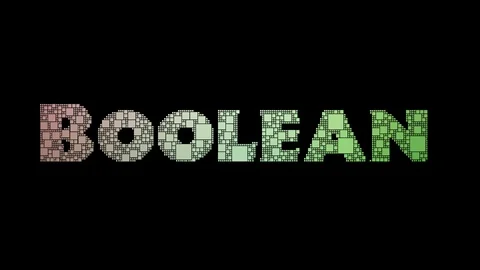 Boolean Logic Pixelated Text Warping Looping Grid With Glitch Effect Vídeo Stock 113882622