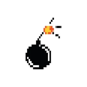 Boom 8 bits pixelated style icon 스톡 일러스트