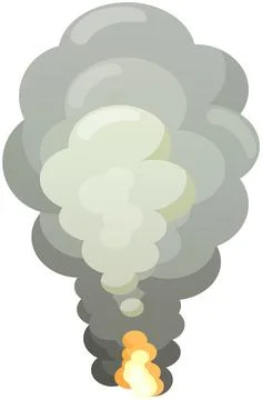 Boom and flame splash. Big bang, destruction effect and smoke. Explosion, danger Stock Illustration