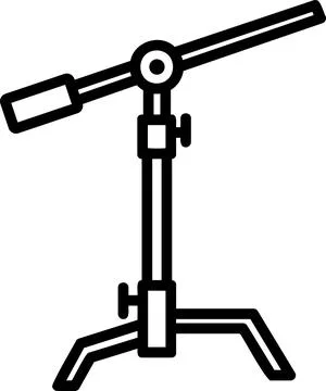 Boom Arm Light Stand Line Icon Stock Illustration