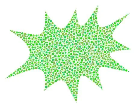 Boom Bang Composition of Small Circles Stock Illustration