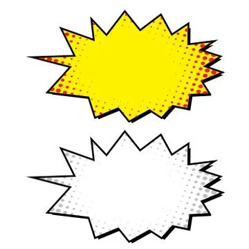 Boom blank comic bubble - Vector Illustration Stock Illustration