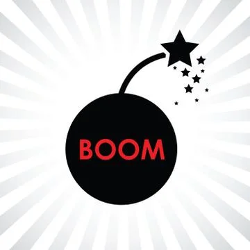 Boom bomb icon Stock-Illustration