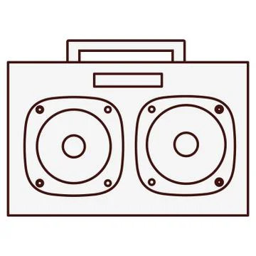 Boom box icon image Stock Illustration