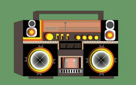 Boom Box Stock Illustration