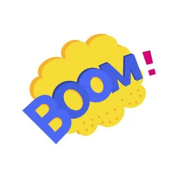 Boom Bubble Icon Image. Stock Illustration